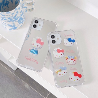 case เคส เคสป้องกันโทรศัพท์มือถือกระจก ลายการ์ตูนคิตตี้น่ารัก สําหรับ เคส samsung Galaxy A14 A54 A34 A24 5G s23 s9 plus s10 lite plus s20 ultra s21 s22 ultra fe note 8 9 10 20 ultra lite A52 A53 A52s A03 4G 5G