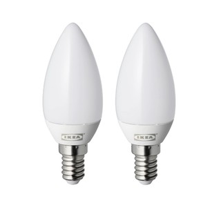 หลอดไฟ LED E14 250 ลูเมน, หลอดจำปา แก้วฝ้า1แพ็ค/2 ชิ้น