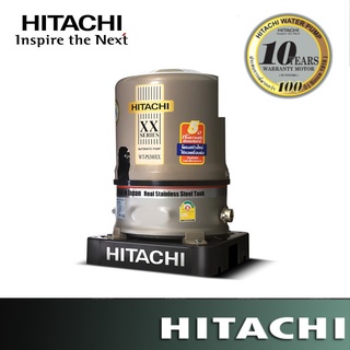 ปั๊มน้ำฮิตาชิ ชนิดถังแรงดันสแตนเลส รุ่น WT-PS 300XX HITACHI Water  Pump (stainless tank type) ขนาด300w