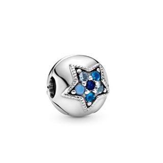 [พร้อมส่ง สินค้าแท้ 💯] Pandora Bright Blue Star Clip Charm  แถมกล่อง