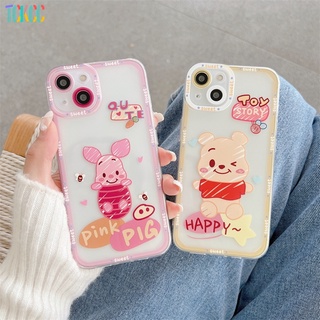 เคสโทรศัพท์มือถือแบบนิ่ม ใส กันฝุ่น ลายการ์ตูนดิสนีย์ หมีพูห์ พิกเล็ต สําหรับ OPPO A96 A95 A94 A93 A92 A76 A74 A72 A52 A54S A53S A56 A55 A36 A35 A33 A32 A16S