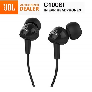 Original jblหูฟังJBL C100SI 3.5mm wired Bass Stereo Earphone for Android IOS mobile phones Earbuds with Mic Earphones ใช