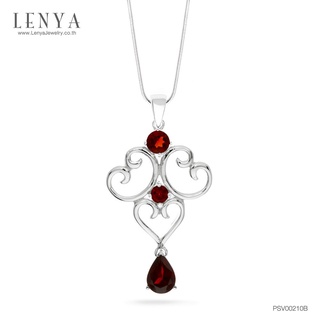 Lenya Lenyajewelry  จี้เงินแท้ ประดับพลอยโกเมน (Garnet) เสริมพลังสร้างความสำเร็จ