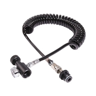 ท่อคอยล์เพนท์บอล Co2 พร้อมตัวตรวจสอบสไลด์ และเกจวัดแรงดัน 3000psi