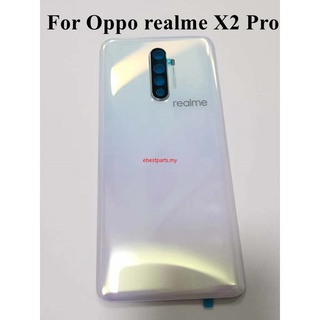 Ebm กระจก สําหรับ Oppo realme X2 Pro ฝาหลัง พร้อมเคสแบตเตอรี่ เลนกล้อง พร้อมโลโก้เปลี่ยน