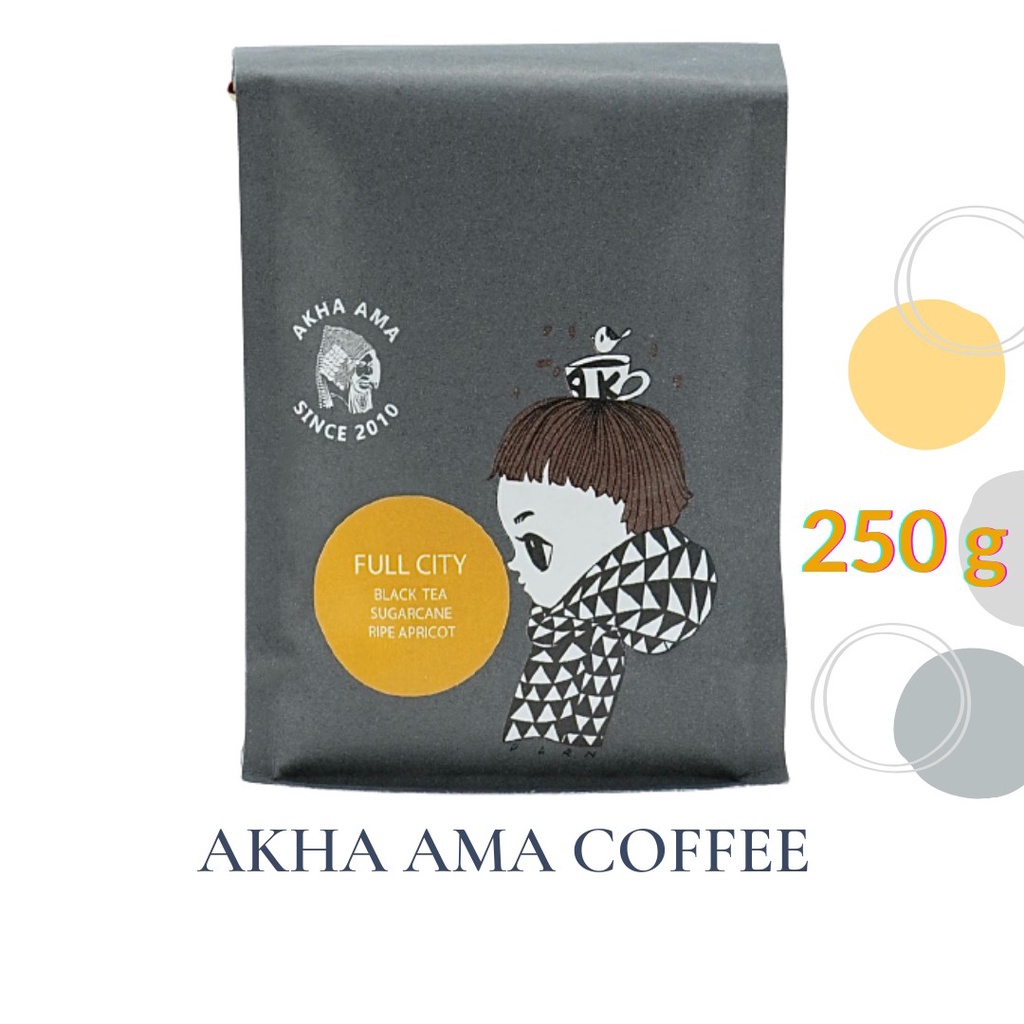 AKHA AMA COFFEE กาแฟ อาข่า อ่ามา   FULL C TY เมล็ดกาแฟคั่ว อาข่า อาม่า (คั่วอ่อน/Light 250g)