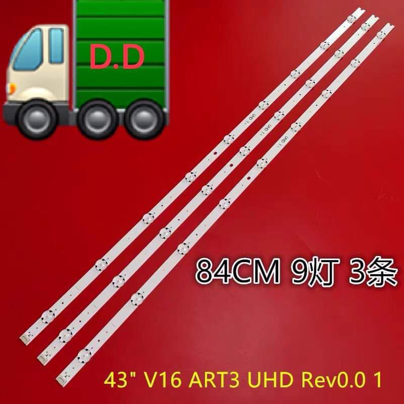 หลอดแบล็คไลท์ทีวี LG43" เหมาะสำหรับ LG 43LW340H LG43UH650V 43''V16 ART3 6916L-2563 2550A 9 โคมไฟ