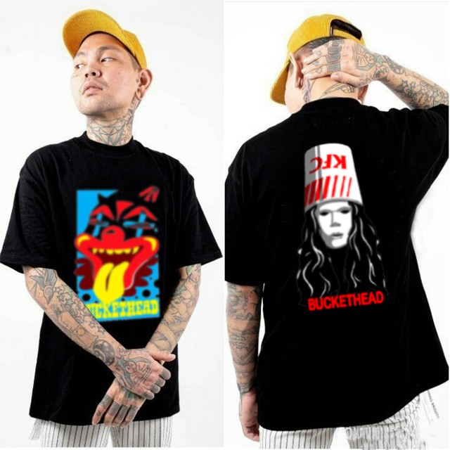 Katun Buckethead T-SHIRT Casual เสื้อยืด Unisex วัสดุผ้าฝ้าย