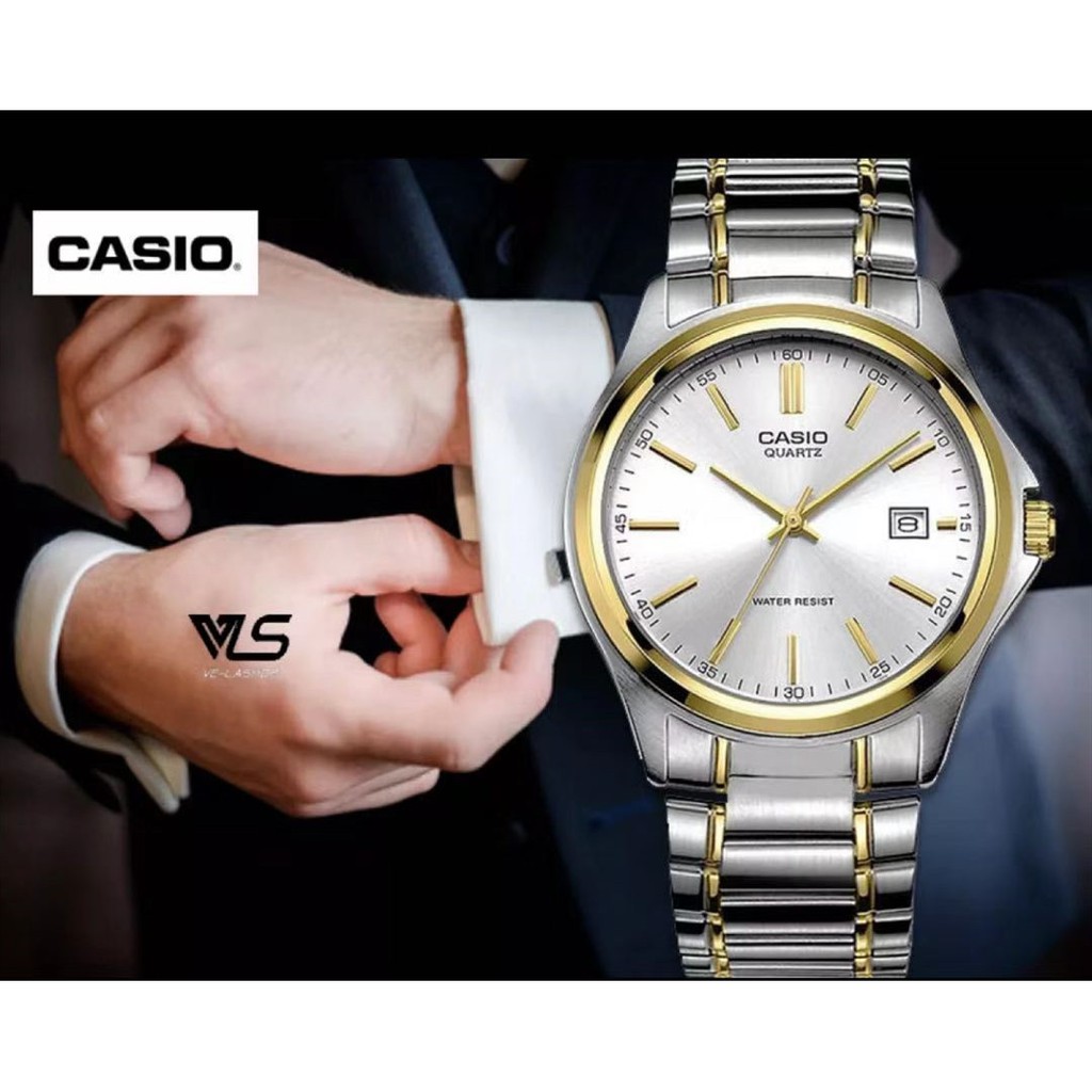 Casio Standard รุ่น MTP-1183A-1A - นาฬิกาผู้ชาย สายแสตนเลส หน้าปัดดำ (สินค้าขายดีมาก) มั่นใจ ของแท้ ประกันศูนย์ 1 ปีเต็ม