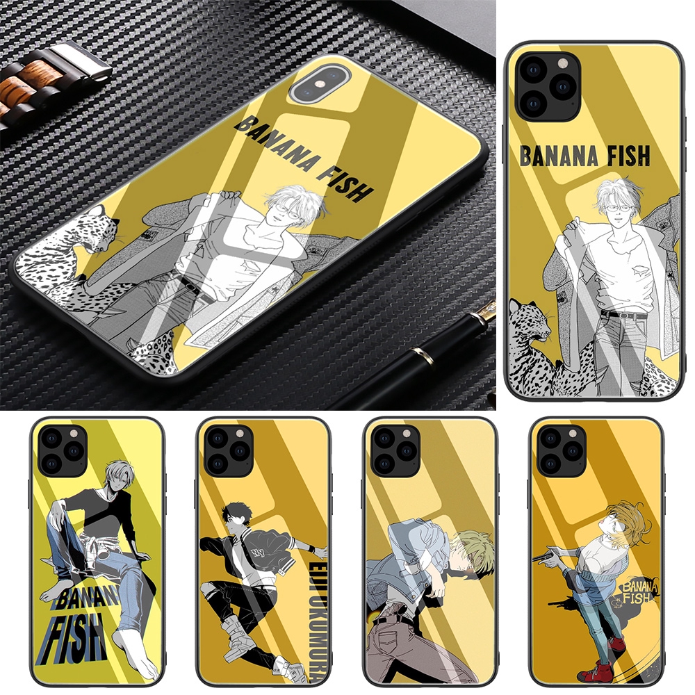 เคสโทรศ พท ม อถ อพ มพ ลาย Banana Fish ส าหร บ Iphone 11 Pro Xs Max Xr X 8 7 6 S Plusกระจกน รภ ย Shopee Thailand