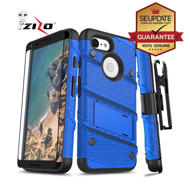 เคส Google Pixel 3 Zizo Bolt Series : BLUE / BLACK + แถมกระจกนิรภัยและสายคล้องคอ