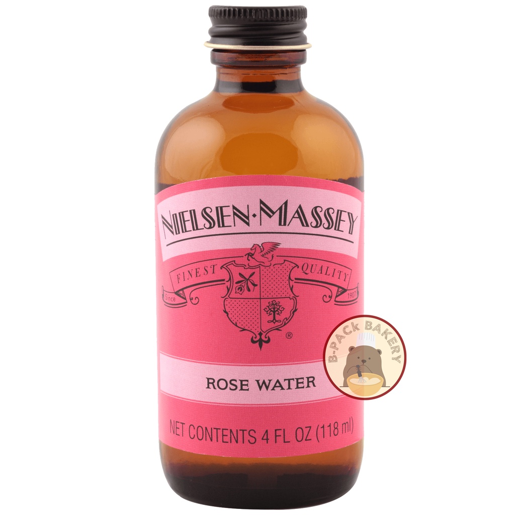 เนลสัน มาสซี่ เพียว โรส เวอเทอร์ เอ็กซ์แทรค (กลิ่นกุหลาบ) Nielsen Massey Pure Rose Water Extract  118ml