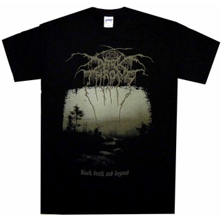 เสื้อยืดแขนสั้นพิมพ์ลาย Death Beyond สีดำ