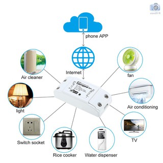 sonoff rf อินเตอร์เน็ตไร้สาย rf 433 mhz กับสวิทช์ตั้งเวลา for google home 10a/2200 w