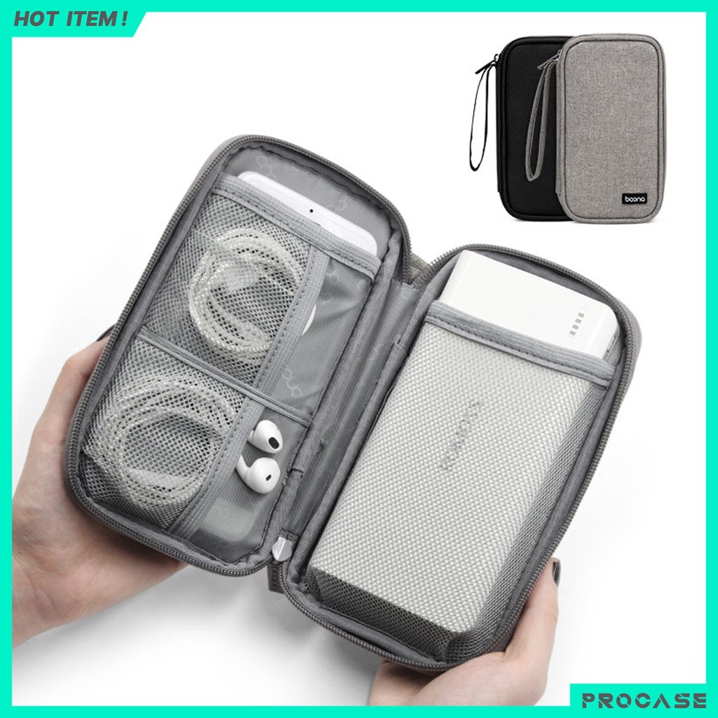 【พร้อมส่ง】เคสแบตสำรอง กระเป๋าอุปกรณ์มือถือ Power Bank หูฟัง เคสสายชาร์จ หัวชาร์จ ซองพาวเวอร์แบงค์ USB