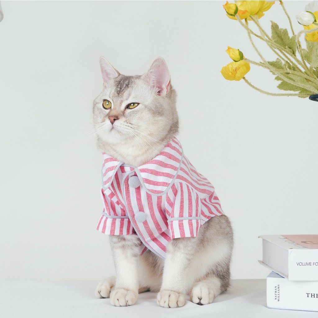 Pajamas ชุดนอน ชุดน้องหมา ชุดน้องแมว l petplease เสื้อแมว ชุดแมว หมา สุนัข