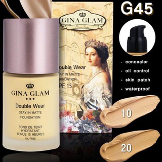 🔥(ถูก/แท้)🔥G45 Gina Glam Double Wear Stay In Matte foundation SPF 15 30 ml.