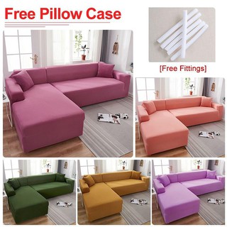 ผ้าคลุมโซฟารวมทุกอย่าง 1/2/3/4 ผ้าคลุมโซฟาและ L Shape Universal Slipcover Elastic Cushion cover