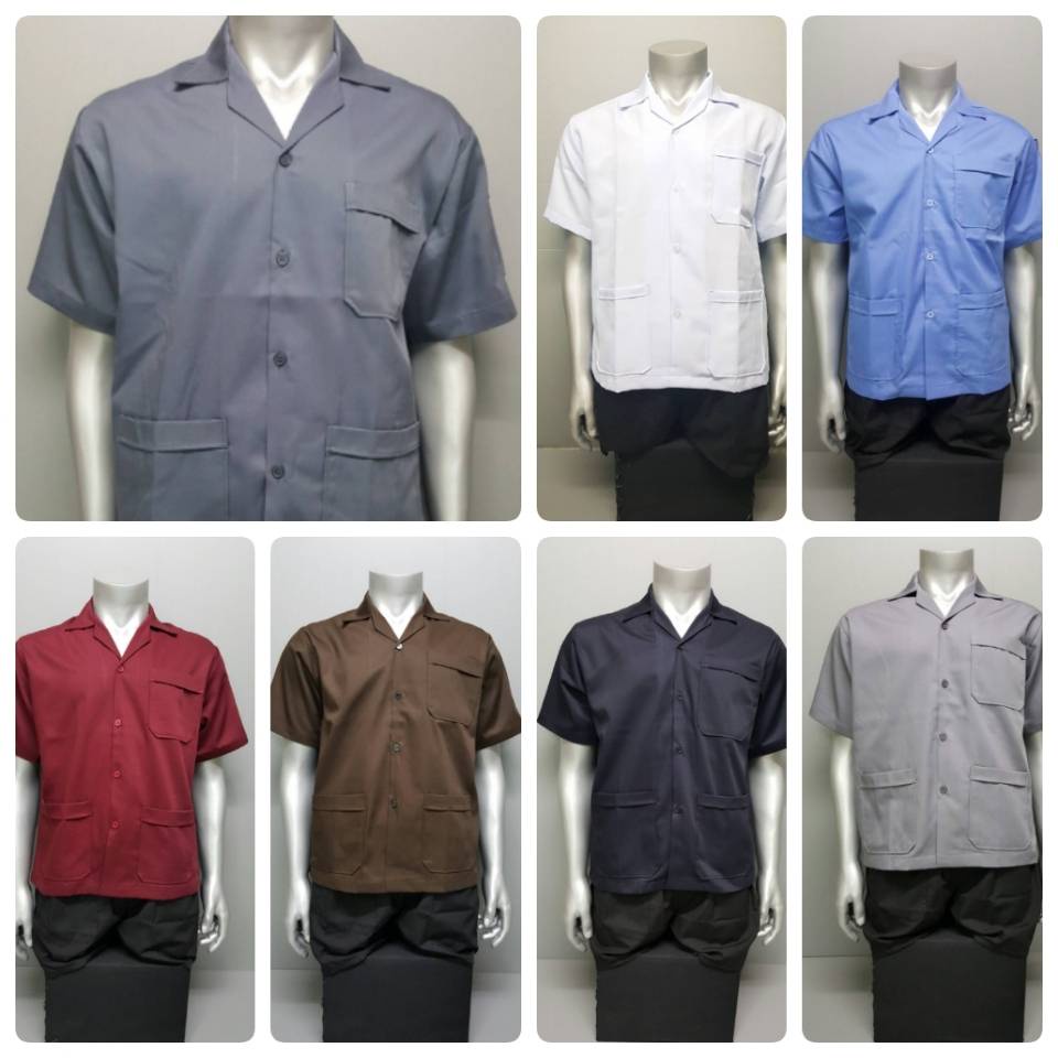 เสื้อช็อป เทคนิคช่าง สีล้วน 3กระเป๋า เสื้อช่าง เสื้อวิศวะ