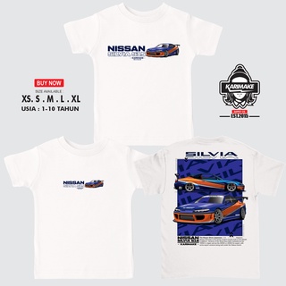 ROUND คอลูกเรือเสื้อยืด ลาย Karimake NISSAN SILVIA S15 HAN MONALISA TOKYO DRIFT สําหรับเด็ก-4XL