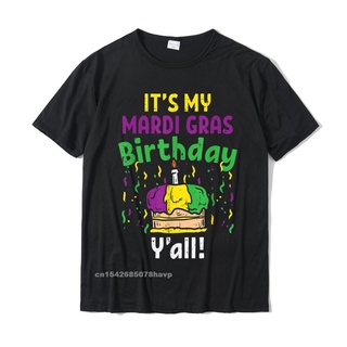 Rn1c 【พร้อมส่ง】เสื้อยืดผ้าฝ้าย พิมพ์ลาย My Mardi Gr Birthday Yall King Cake สําหรับผู้ชาย#39; s เสื้อเชิ้ต พิมพ์ลายสามาร