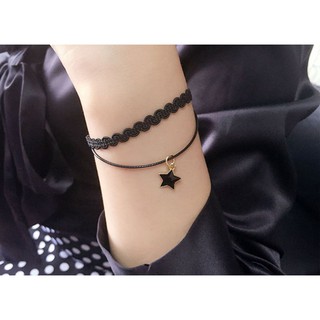 สร้อยข้อมือสีดำ ห้อยจี้