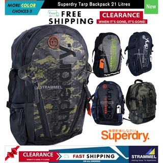 Superdry Tarp กระเป๋าเป้สะพายหลัง ใส่แล็ปท็อป 21 ลิตร สําหรับเดินทาง โรงเรียน สํานักงาน วิทยาลัย