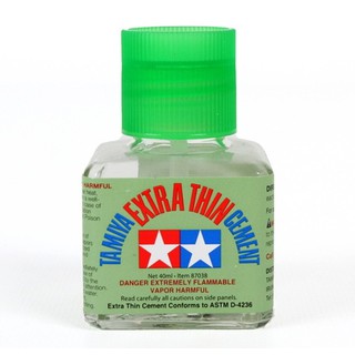 กาวเชื่อมพลาสติก TAMIYA EXTRA THIN CEMENT ขนาด 40 ml (สูตรแห้งเร็ว) (87038)