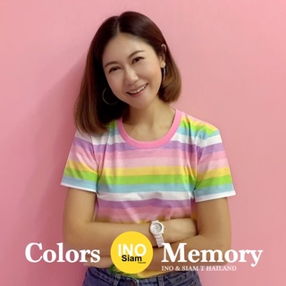 เสื้อยืดพิมพ์ลายสีรุ้ง เรนโบว์