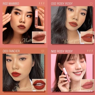 Pinkflash OhMyKiss ลิปสติก เนื้อแมตต์กำมะหยี่ กันน้ำ ติดทนนาน 18 สี