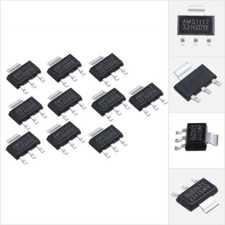 Dsth ตัวควบคุมแรงดันไฟฟ้า AMS1117-3.3 LM1117 3.3V 1A SOT-223 10 ชิ้น