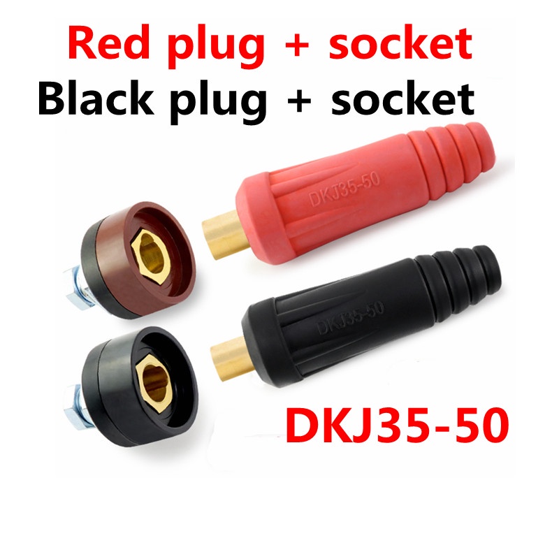 ดีเคเจ35-50เชื่อมสายเคเบิลเชื่อมต่อปลั๊กข้อต่ออย่างรวดเร็วเครื่องชาย+หญิง