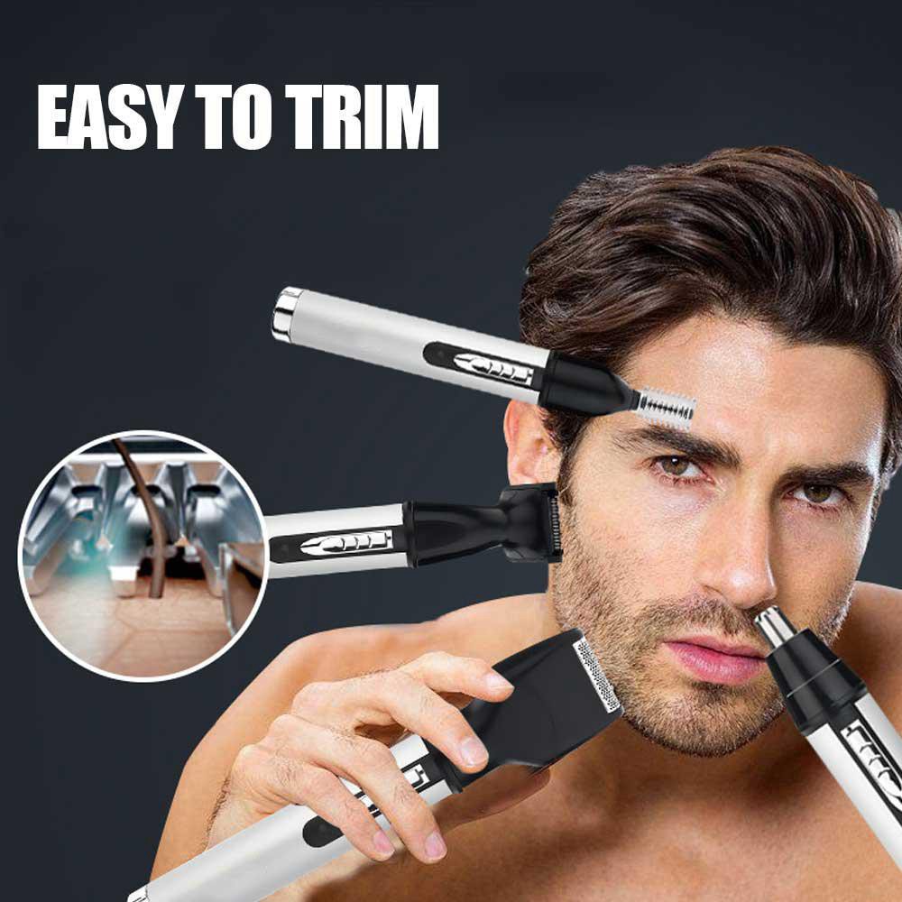 Nose Hair Trimmer Electric Facial Ear Hair Clippers 4 In 1trimming