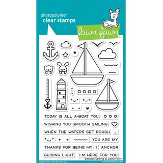 Clear Stamp เคลียร์แสตมป์ ตัวปั้มใส Smooth Sailing ขนาด 4x6 นิ้ว