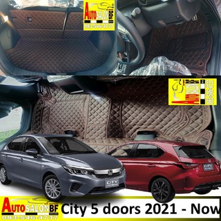 พรม6D Honda City Hatchback 5 Doors 2021 - ปัจจุบัน / ฮอนด้า ซิตี้ 5ประตู gn gn1