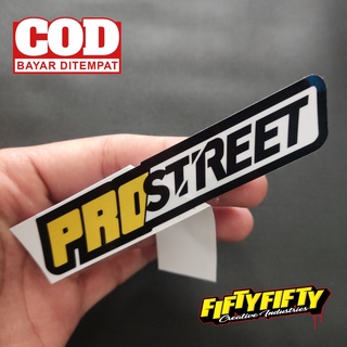 Prostreet สติกเกอร์เคลือบเงา กันน้ํา พิมพ์ลาย สีเหลือง สําหรับติดตกแต่งหมวกกันน็อค รถจักรยานยนต์ รถยนต์