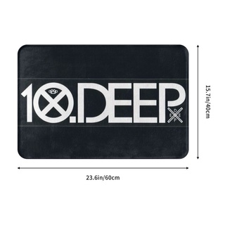 10.Deep พรมเช็ดเท้า กันลื่น ลายโลโก้ (2) 40*60 ซม. สําหรับบ้าน และสวน ทางเข้า ห้องครัว