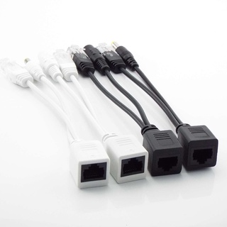 อะแดปเตอร์แยก 12V POE RJ45 สําหรับกล้องวงจรปิด CCTV 1 คู่