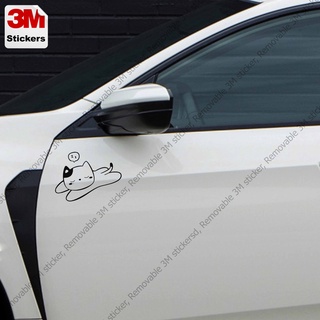 Lazy cat น้องแมวหลับ สติ๊กเกอร์ 3M ลอกออกไม่มีคราบกาว  Removable 3M sticker, สติ๊กเกอร์ติด รถยนต์ มอเตอร์ไซ