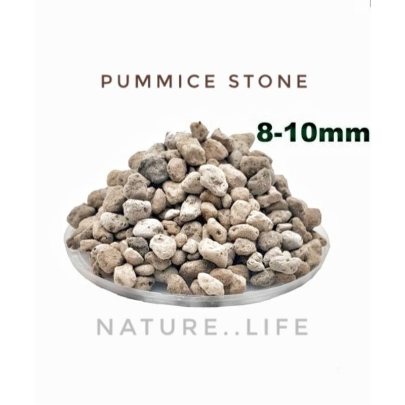 พัมมิส ถุงตาข่ายสีดำ มีความชื้นไม่เป็นฝุ่นมาก แบบจมน้ำ (pummice stone) รองพื้นตู้ไม้น้ำ