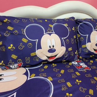 ปลอกหมอนใบใหญ่ ลายมิกกี้สีกรม (รับปลอกหมอน1ใบ)ผ้าCotton สีไม่ตก คุ้มค่าคุ้มราคา