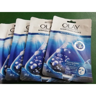 Olay skinfusion​mask​สีนำ้เงิน​ 5แผ่น​ แถม​1