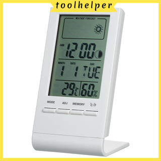 Mini Digital Thermometer Indoor Hygrometer Room ℃/℉ Temperature Humidity Monitor Meter Gauge Alarm Clock Thermo-Hygrometer with Max Min Value Display