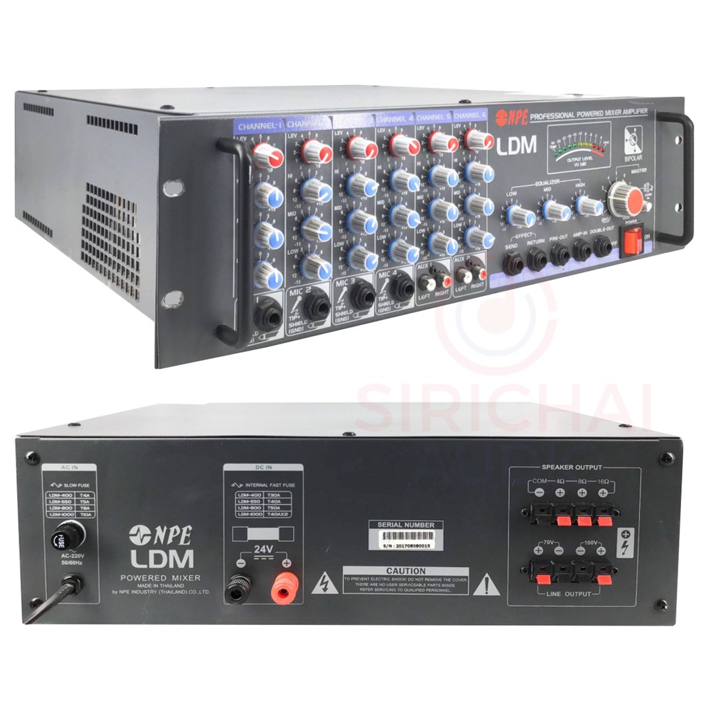 Power AMP (เครื่องขยายเสียง )  NPE รุ่น LDM-series (LDM550 , LDM800 , LDM1000)