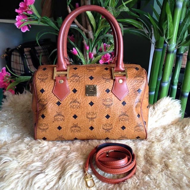 Used MCM Boston Bag With Strap