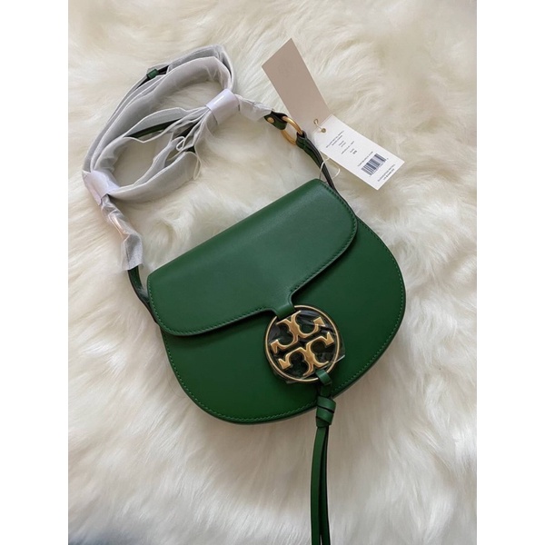 Tory Burch Miller SMALL Leather Crossbody Saddle Bag