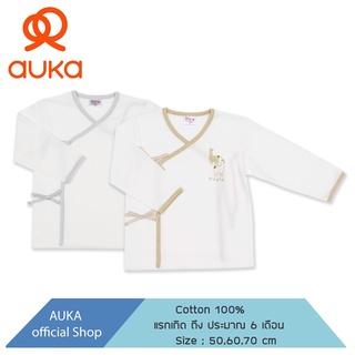 Auka เสื้อป้ายแขนยาว Cocoa Alpaca