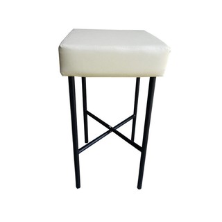 KK Shop เก้าอี้สตูลบาร์สูง 29" รุ่น Stool-H-สีดำ/ครีม