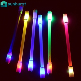 [ขายดี] ปากกาลูกลื่น เรืองแสง LED กันลื่น หมุนได้ เคลือบความเครียด