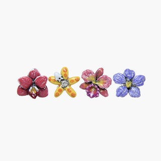 Moress Orchid Stud Earring Set